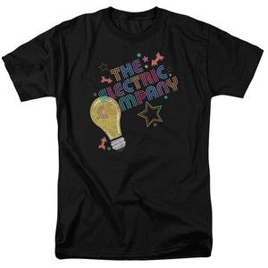 AN OFFCIALLY LICENSED ELECTRIC COMPANY ELECTRIC LIGHT MEN'S REGULAR FIT T-SHIRT BLACK
