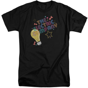 AN OFFCIALLY LICENSED ELECTRIC COMPANY ELECTRIC LIGHT MEN'S TALL FIT T-SHIRT BLACK