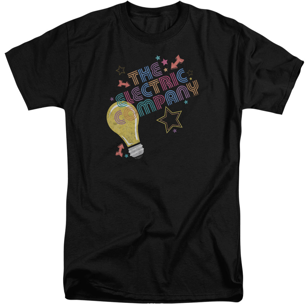 AN OFFCIALLY LICENSED ELECTRIC COMPANY ELECTRIC LIGHT MEN'S TALL FIT T-SHIRT BLACK