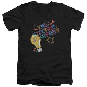 AN OFFCIALLY LICENSED ELECTRIC COMPANY ELECTRIC LIGHT MEN'S V-NECK T-SHIRT BLACK
