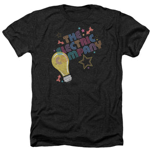 AN OFFCIALLY LICENSED ELECTRIC COMPANY ELECTRIC LIGHT MEN'S HEATHER T-SHIRT CHARCOAL