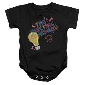 AN OFFCIALLY LICENSED ELECTRIC COMPANY ELECTRIC LIGHT BABY BODYSUIT BLACK