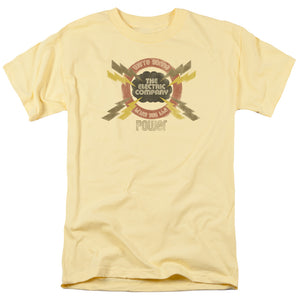 AN OFFCIALLY LICENSED ELECTRIC COMPANY POWER MEN'S REGULAR FIT T-SHIRT BANANA
