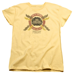 AN OFFCIALLY LICENSED ELECTRIC COMPANY POWER WOMEN'S REGULAR FIT T-SHIRT BANANA