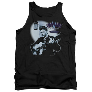 AN OFFCIALLY LICENSED ELVIS PRESLEY HILLBILLY CAT ADULT UNISEX TANK TOP BLACK