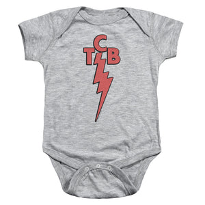 AN OFFCIALLY LICENSED ELVIS PRESLEY TCB BABY BODYSUIT ATHLETIC HEATHER