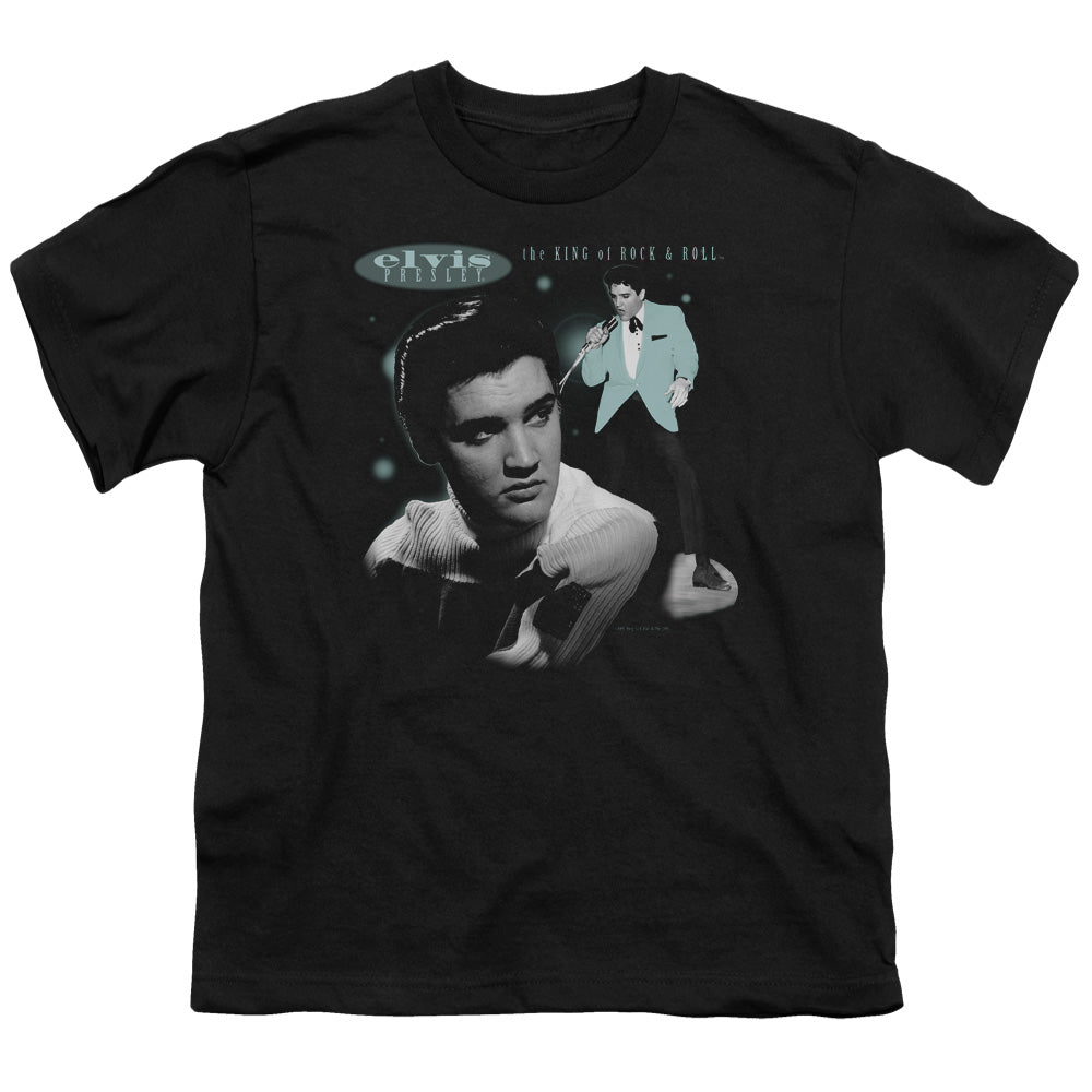 Elvis Presley Teal Portrait Licensed Kid's T-Shirt (Ages 4-7) SM-XL