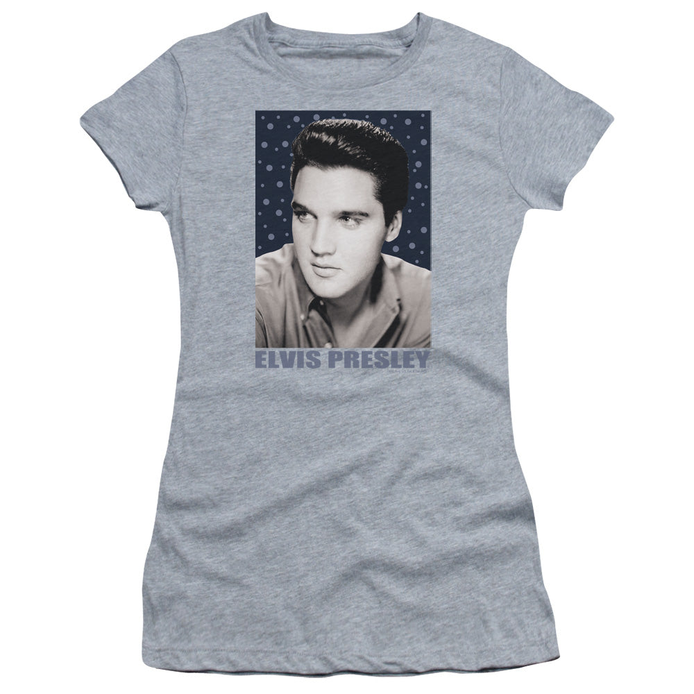 Elvis Presley Blue Sparkle Licensed Women's T-Shirt Juniors SM-XL