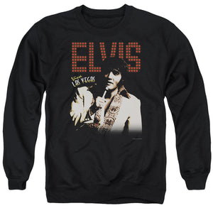 AN OFFCIALLY LICENSED ELVIS PRESLEY VIVA STAR ADULT UNISEX CREWNECK SWEATSHIRT BLACK