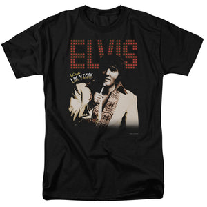 AN OFFCIALLY LICENSED ELVIS PRESLEY VIVA STAR MEN'S REGULAR FIT T-SHIRT BLACK