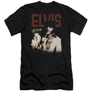 AN OFFCIALLY LICENSED ELVIS PRESLEY VIVA STAR MEN'S PREMIUM SLIM FIT T-SHIRT BLACK
