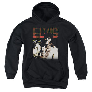 AN OFFCIALLY LICENSED ELVIS PRESLEY VIVA STAR YOUTH HOODIE BLACK