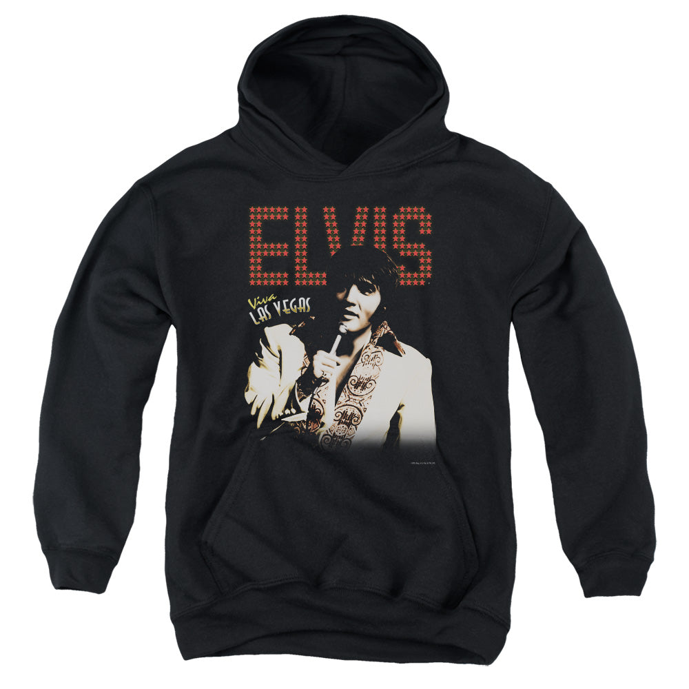 AN OFFCIALLY LICENSED ELVIS PRESLEY VIVA STAR YOUTH HOODIE BLACK