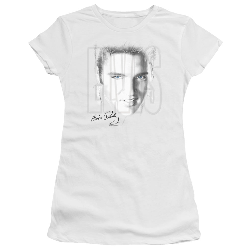 Elvis Presley Blue Eyes Licensed Women's T-Shirt Juniors LG