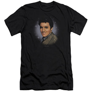 AN OFFCIALLY LICENSED ELVIS PRESLEY STARLITE MEN'S PREMIUM SLIM FIT T-SHIRT BLACK