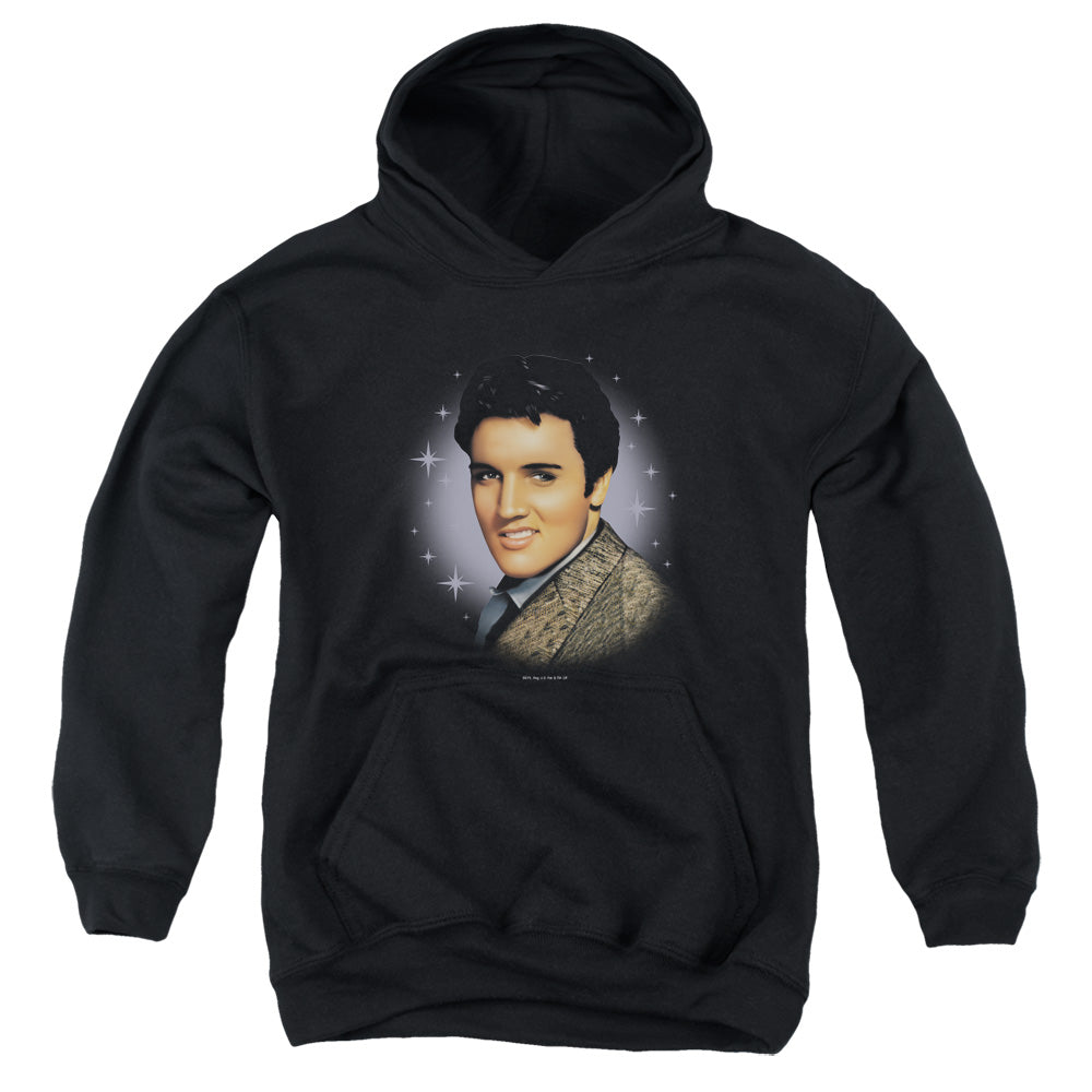 AN OFFCIALLY LICENSED ELVIS PRESLEY STARLITE YOUTH HOODIE BLACK