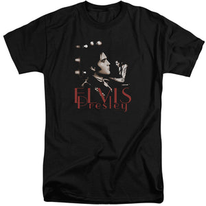 AN OFFCIALLY LICENSED ELVIS PRESLEY MEMORIES MEN'S TALL FIT T-SHIRT BLACK