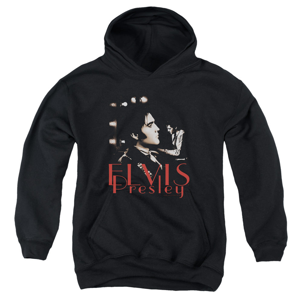 AN OFFCIALLY LICENSED ELVIS PRESLEY MEMORIES YOUTH HOODIE BLACK