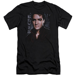 AN OFFCIALLY LICENSED ELVIS PRESLEY TOUGH MEN'S PREMIUM SLIM FIT T-SHIRT BLACK