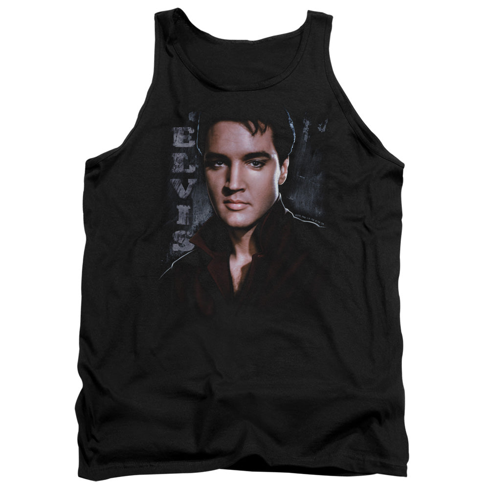 AN OFFCIALLY LICENSED ELVIS PRESLEY TOUGH ADULT UNISEX TANK TOP BLACK