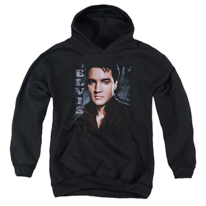 AN OFFCIALLY LICENSED ELVIS PRESLEY TOUGH YOUTH HOODIE BLACK