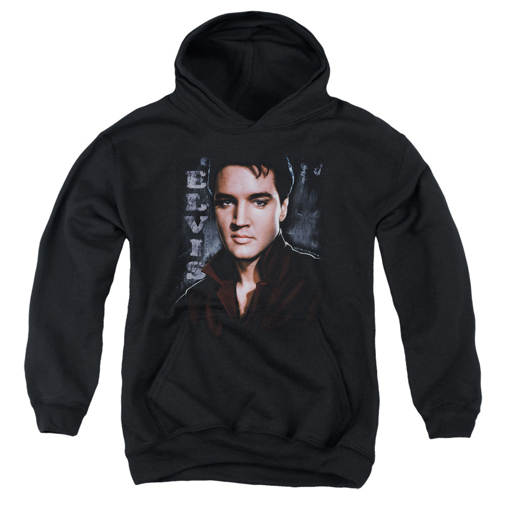 AN OFFCIALLY LICENSED ELVIS PRESLEY TOUGH YOUTH HOODIE BLACK