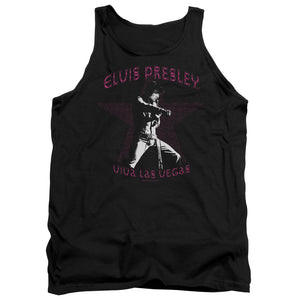 AN OFFCIALLY LICENSED ELVIS PRESLEY VIVA LAS VEGAS STAR ADULT UNISEX TANK TOP BLACK