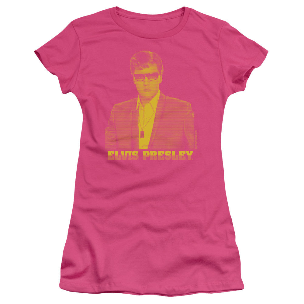 Elvis Presley Yellow Elvis Licensed Women's T-Shirt Juniors MD-LG