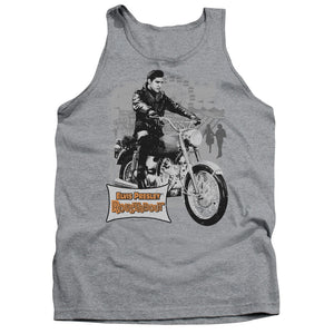 AN OFFCIALLY LICENSED ELVIS PRESLEY ROUSTABOUT POSTER ADULT UNISEX TANK TOP ATHLETIC HEATHER