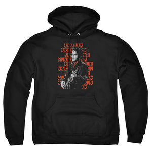 AN OFFCIALLY LICENSED ELVIS PRESLEY 1968 ADULT UNISEX PULLOVER HOODIE BLACK