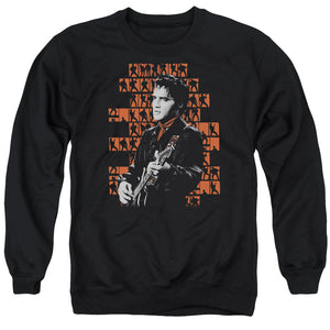 AN OFFCIALLY LICENSED ELVIS PRESLEY 1968 ADULT UNISEX CREWNECK SWEATSHIRT BLACK