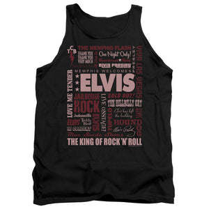 AN OFFCIALLY LICENSED ELVIS PRESLEY WHOLE LOTTA TYPE ADULT UNISEX TANK TOP BLACK