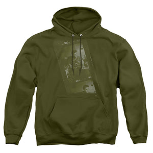 AN OFFCIALLY LICENSED ELVIS PRESLEY ARMY ADULT UNISEX PULLOVER HOODIE MILITARY GREEN