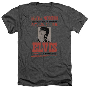 AN OFFCIALLY LICENSED ELVIS PRESLEY BUFFALO 1956 MEN'S HEATHER T-SHIRT CHARCOAL