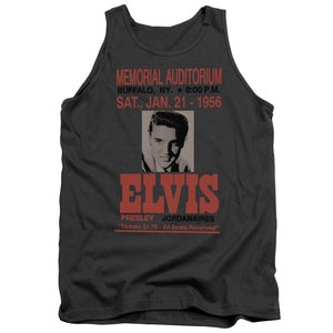 AN OFFCIALLY LICENSED ELVIS PRESLEY BUFFALO 1956 ADULT UNISEX TANK TOP CHARCOAL