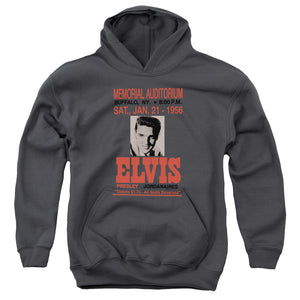 AN OFFCIALLY LICENSED ELVIS PRESLEY BUFFALO 1956 YOUTH HOODIE CHARCOAL