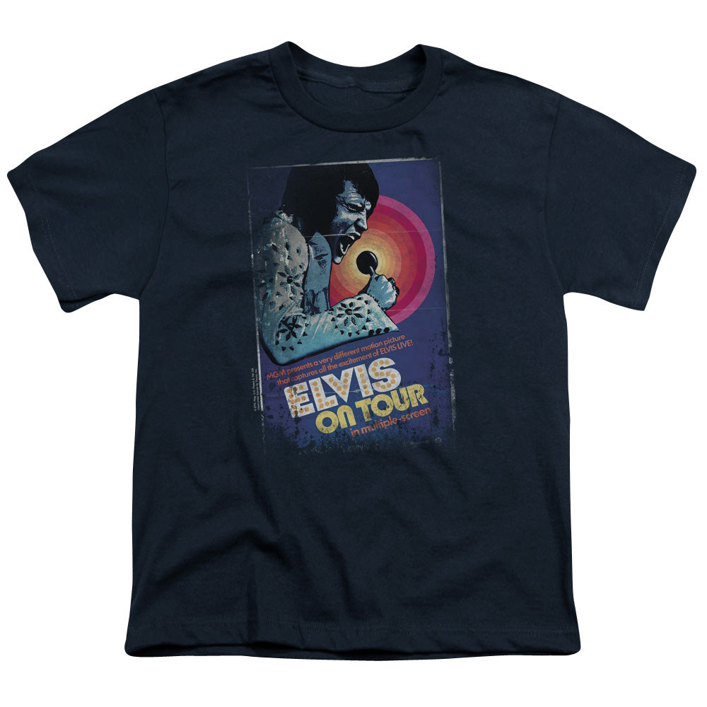 Elvis Presley On Tour Poster Licensed Kid's T-Shirt (Ages 4-7) XS-XL
