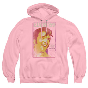 AN OFFCIALLY LICENSED ELVIS PRESLEY TROUBLE WITH GIRLS ADULT UNISEX PULLOVER HOODIE PINK