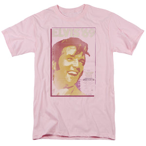 AN OFFCIALLY LICENSED ELVIS PRESLEY TROUBLE WITH GIRLS MEN'S REGULAR FIT T-SHIRT PINK