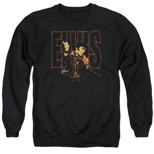AN OFFCIALLY LICENSED ELVIS PRESLEY TAKE MY HAND ADULT UNISEX CREWNECK SWEATSHIRT BLACK