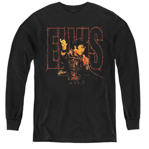 AN OFFCIALLY LICENSED ELVIS PRESLEY TAKE MY HAND YOUTH LONG SLEEVE T-SHIRT BLACK