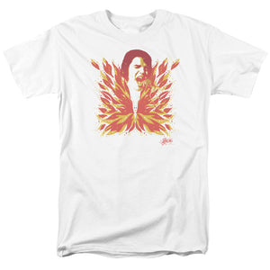 AN OFFCIALLY LICENSED ELVIS PRESLEY HIS LATEST FLAME MEN'S REGULAR FIT T-SHIRT WHITE