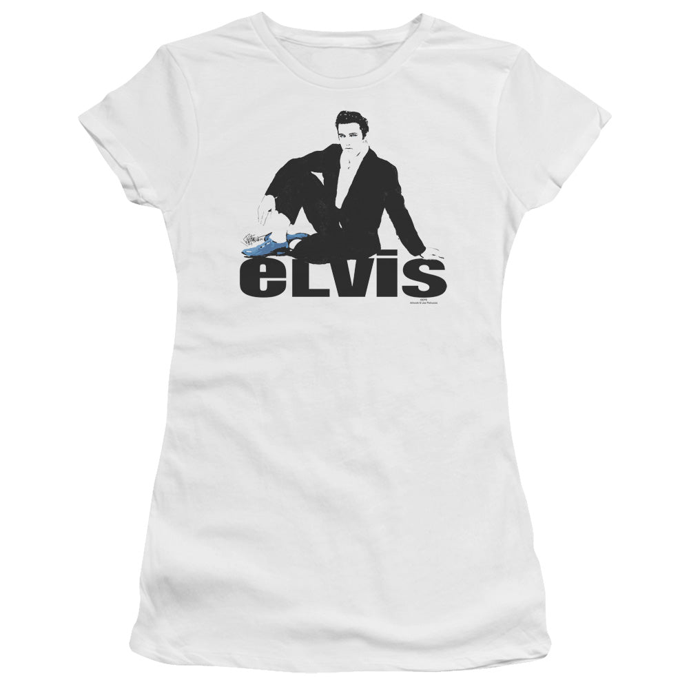 Elvis Presley Blue Suede Licensed Women's T-Shirt Juniors LG