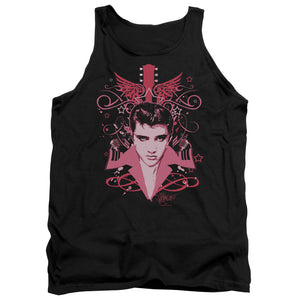AN OFFCIALLY LICENSED ELVIS PRESLEY LETS FACE IT ADULT UNISEX TANK TOP BLACK