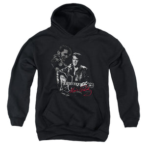 AN OFFCIALLY LICENSED ELVIS PRESLEY SHOW STOPPER YOUTH HOODIE BLACK