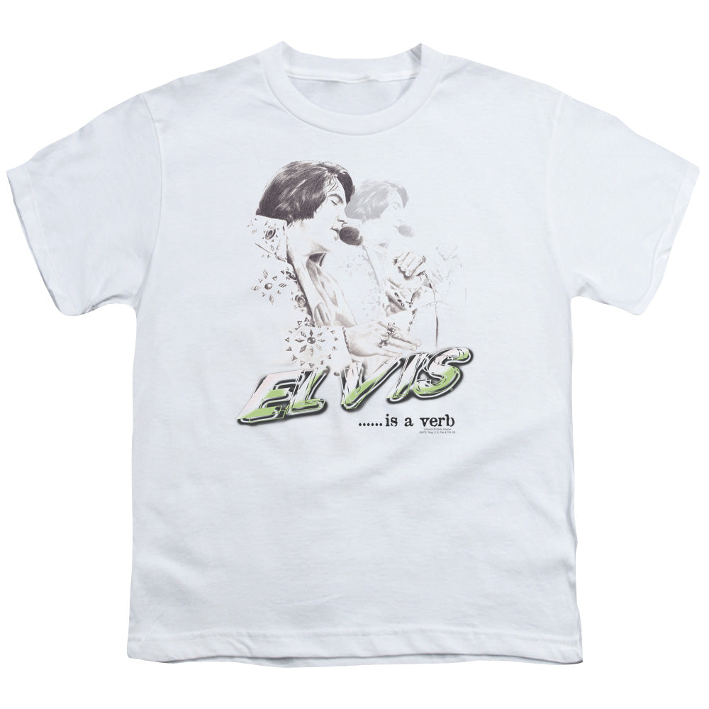 Elvis Presley Elvis Is A Verb Licensed Kid's T-Shirt (Ages 4-7) SM-XL