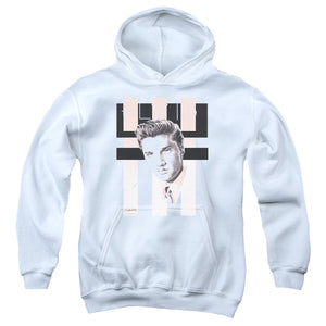 AN OFFCIALLY LICENSED ELVIS PRESLEY RETRO YOUTH HOODIE WHITE