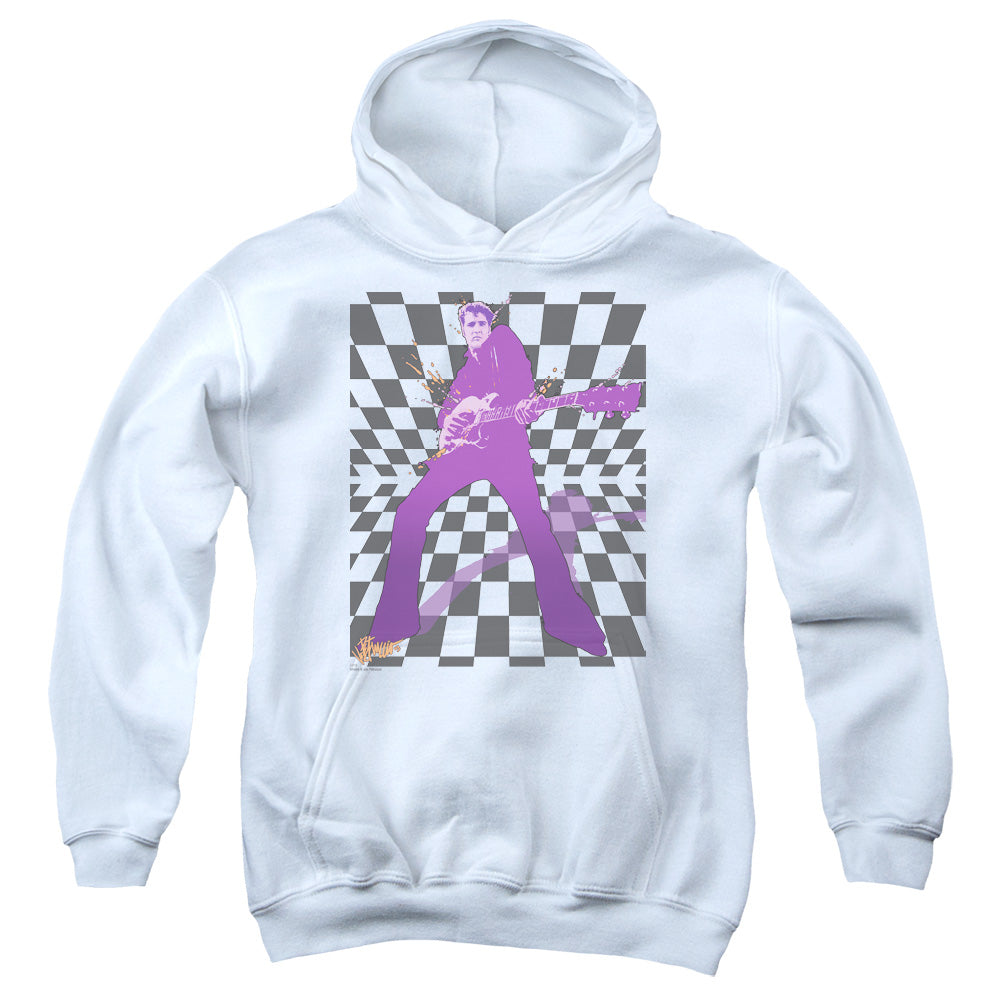 AN OFFCIALLY LICENSED ELVIS PRESLEY LETS ROCK YOUTH HOODIE WHITE