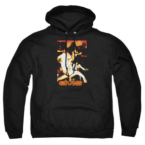 AN OFFCIALLY LICENSED ELVIS PRESLEY SHOWMAN ADULT UNISEX PULLOVER HOODIE BLACK