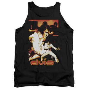 AN OFFCIALLY LICENSED ELVIS PRESLEY SHOWMAN ADULT UNISEX TANK TOP BLACK